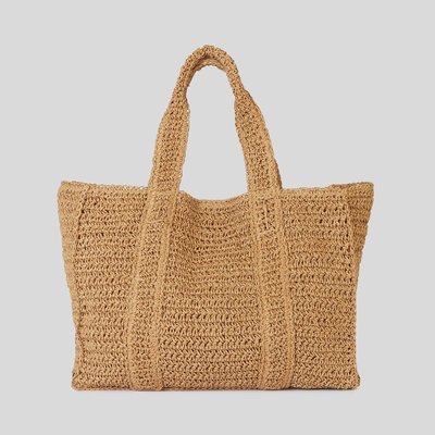 Panier en paille papier MONOPRIX