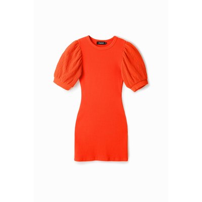 Robe courte ajustée corail - ORANGE - L DESIGUAL
