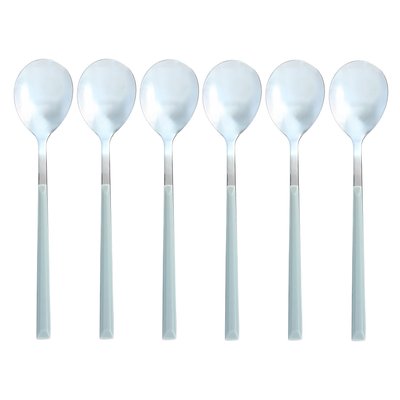 Lot de 6 cuillères de table en acier inoxydable, COLORAMA NOVASTYL