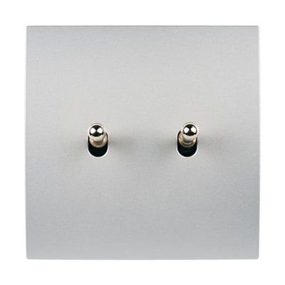 Double Interrupteur Simple Va Et Vient Karo Aluminium Satin MODELEC