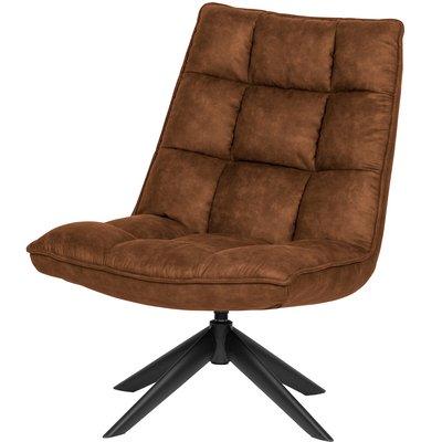 Fauteuil rotatif en aspect cuir JOUKE WOOOD