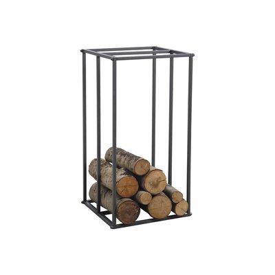 Rack à bûches vertical en métal gris AUBRY GASPARD