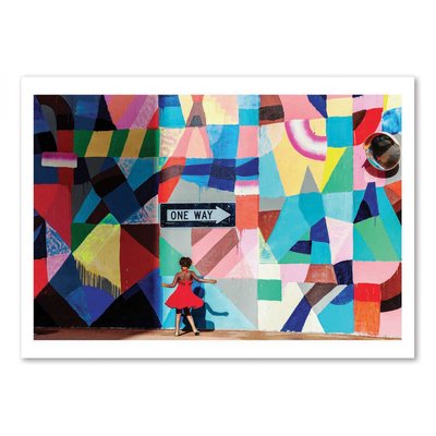 Affiche d’art et cadre noir 50 x 70 cm - One way - Gloria Salgado Gispert WALL EDITIONS