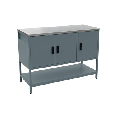 Module de cuisine extérieure acier 3 portes 1 étagère L120cm NAXOS SWEEEK