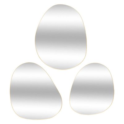 Lot de 3 miroirs organiques contours biseautés LIDA ATMOSPHERA