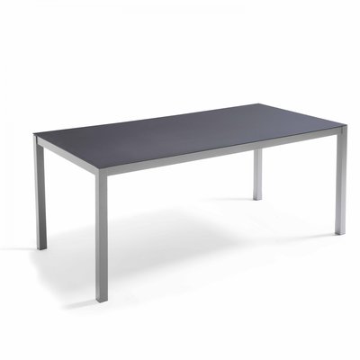 Table de jardin en alu plateau verre 8 places, AJACCIO OVIALA