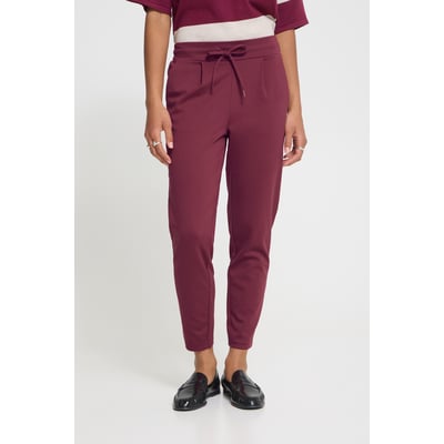 Pantalon coupe droite, longueur cheville, taille élastiquée ICHI