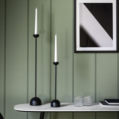 36cm Black Iron Candlestick Holder ÉDITÉ