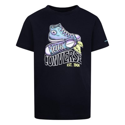 Logo Print T-Shirt in Cotton Mix with Short Sleeves CONVERSE