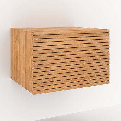 Meuble de salle de bain suspendu en bois de teck 60 cm - RAYE RENDEZ-VOUS DÉCO