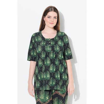 T-shirt, palmiers, coupe A-ligne, col rond ULLA POPKEN