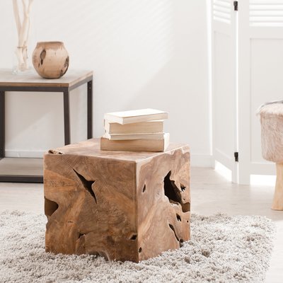 Cube en bois de teck POLO PIER IMPORT