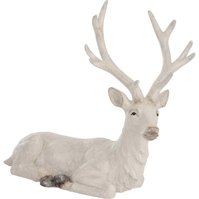 Figurine cerf couché  en polyresine décorative élégante RECOLLECTION