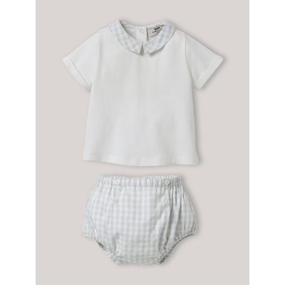 Ensemble T-shirt et bloomer en vichy CYRILLUS