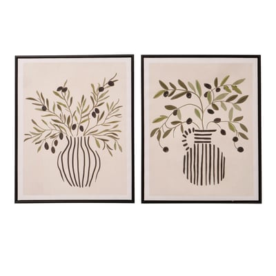 Set de 2 tableaux sur toile bouquet de fleurs 42x4x52cm WADIGA