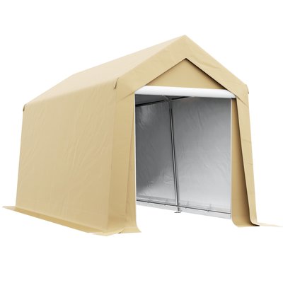 Abri de jardin - abri vélo - tente stockage dim. 2 x 3,6 m - beige OUTSUNNY