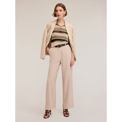 Pantalon large en tissu fluide de viscose mélangée MOTIVI