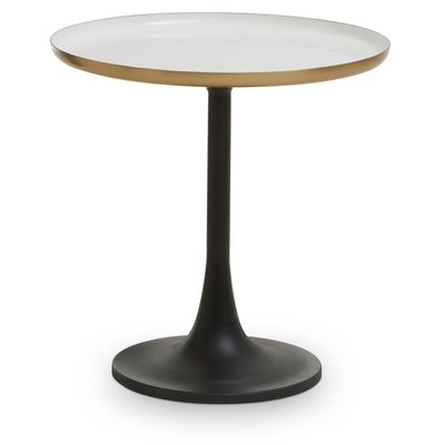 Round Metal Pedestal Side Table SO'HOME
