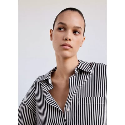 Chemise droite rayures MANGO