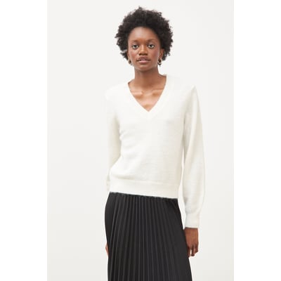 Pull droit col v manches longues BONOBO
