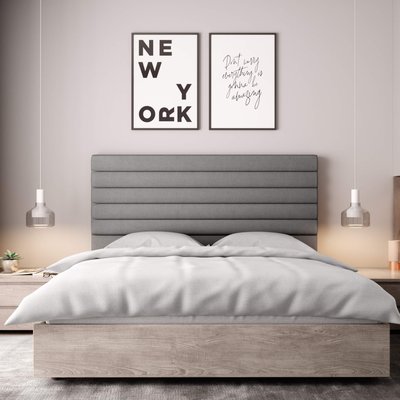 Tête de lit déco tissu aspect bombé TERRE DE NUIT