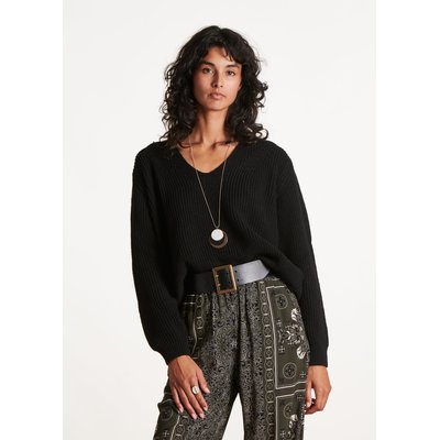 Pull en maille ample manches longues col V LA FEE MARABOUTEE