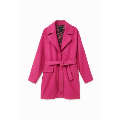 Desigual - Manteau 3/4 laine ceinture DESIGUAL