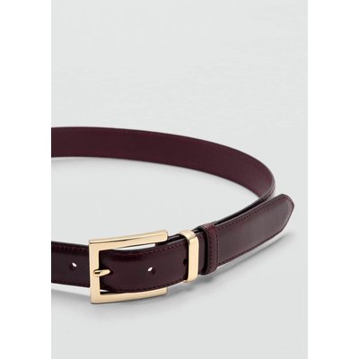 Ceinture cuir boucle carrée MANGO