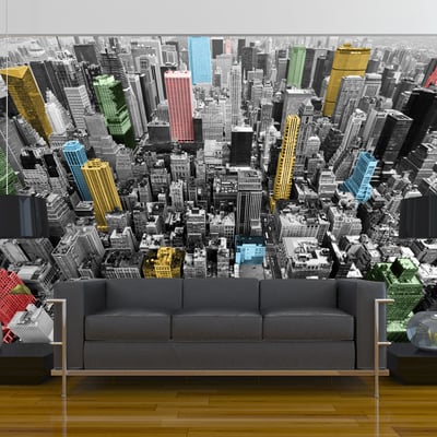 Papier peint intissé panoramique Ville et Architecture New York kaléidoscope EDEN