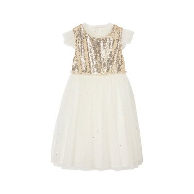 Robe cérémonie en sequins et tulle pailleté VERTBAUDET