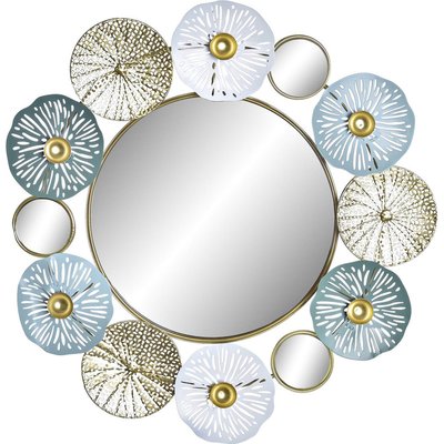 Miroir en métal, feuille d'or et RECOLLECTION