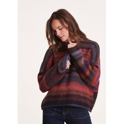 Pull rayé oversize en laine LA FEE MARABOUTEE