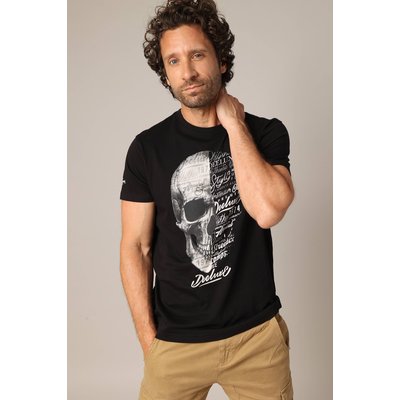 T-shirt en 100% coton avec imprimé tête de mort et typographies contrastées  VEGAS DEELUXE