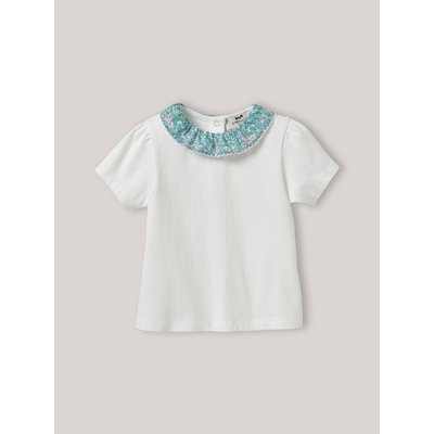 T-shirt col en tissu Liberty en coton biologique CYRILLUS