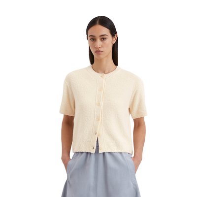Cardigan manches courtes regular en fil bouclé MARC O'POLO