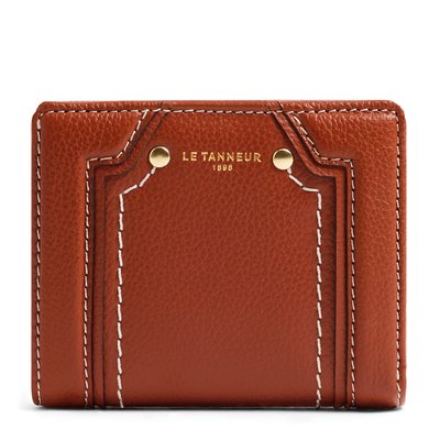 Portefeuille petit en cuir grainé ELLA LE TANNEUR