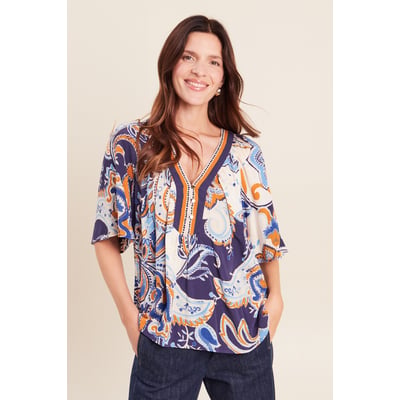 Blouse ample col v manches 3/4 BREAL