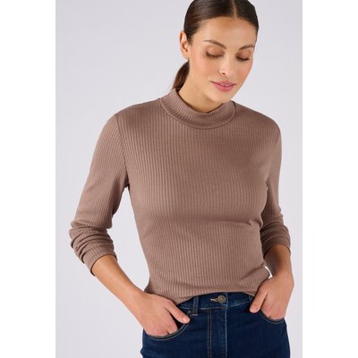 Sous pull col montant maille côtelée Thermolactyl et soie DAMART
