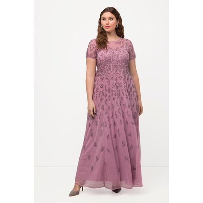 Robe en tulle. Perles brodées. Décolleté ULLA POPKEN
