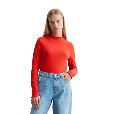 T-shirt long à côtes slim en jersey stretch en coton organique MARC O’POLO DENIM