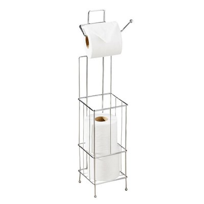Wireframe Toilet Roll Holder and Storer in Chrome SO'HOME