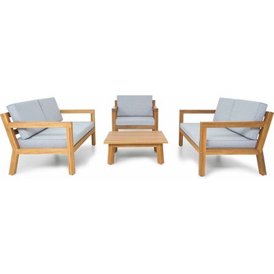 Salon de jardin 5 places en bois FSC - PALAU HOMIFAB