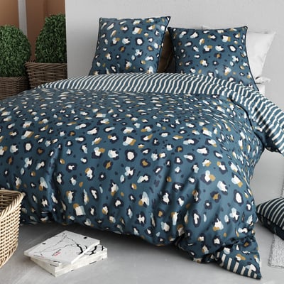 Parure housse de couette en coton imprimée, Milou C DESIGN HOME TEXTILE