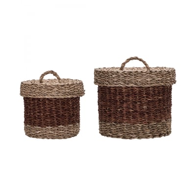 Lot de 2 paniers de rangement avec couvercle Rangi HOUSE DOCTOR