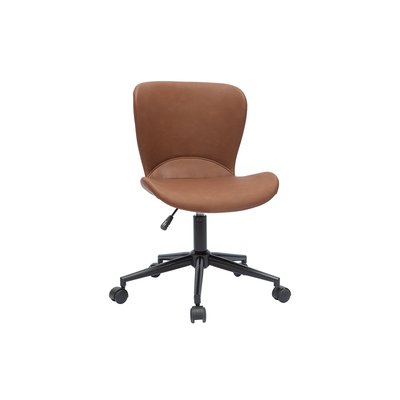 Chaise de bureau à roulettes marron et métal noir JOSH MILIBOO