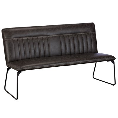 Banc de table industriel gris foncé OKA PIER IMPORT