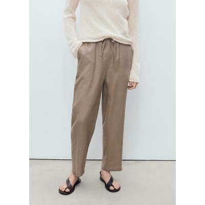Pantalon droit lin MANGO