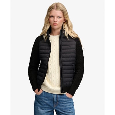 Veste Hybride à Capuche en Maille Torsadée SUPERDRY