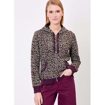 Sweat zippé maille jacquard YUMI LA FIANCÉE
