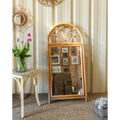 Miroir en rotin Igor N°477 - Bon état DEBONGOUT